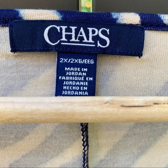 Chaps Women’s Plus Size 3/4 Sleeve Tunic, 2X - Picture 4 of 6